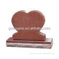 red granite heart shaped headstones
